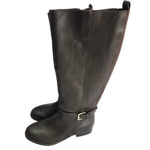 Nine West Dark Brown Faux Leather Boots Size 6